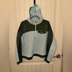 Athleta Zion Microfleece 1/2 Zip Color Block Hoodie Pullover Jacket Size Large